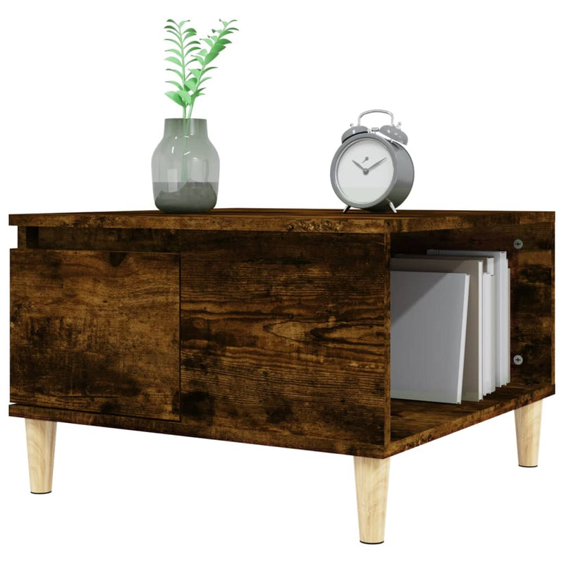 Coffee Table Smoked Oak 55x55x36.5 cm Engineered Wood Payday Deals