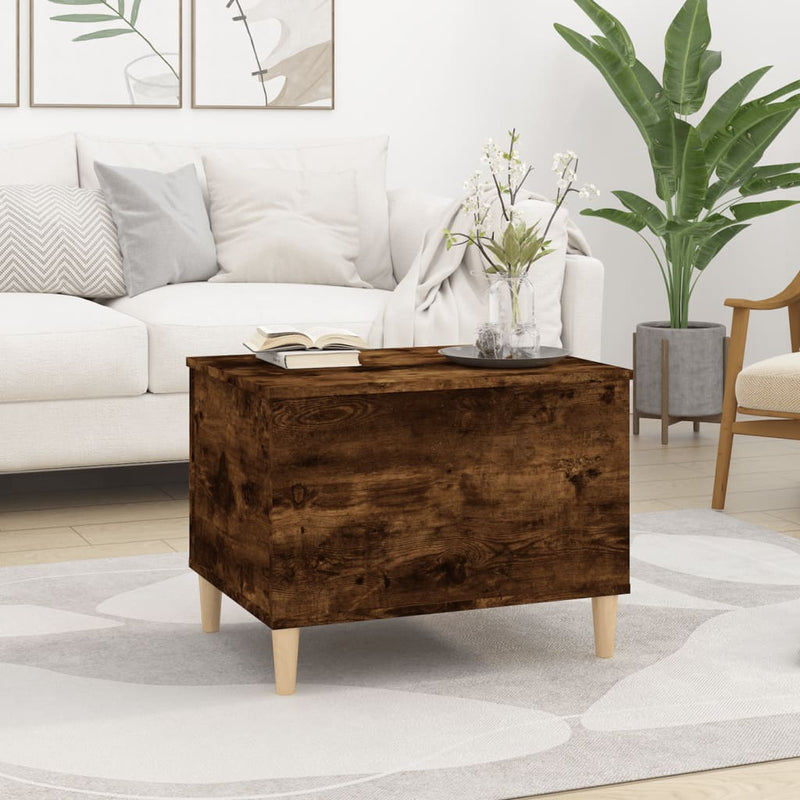 Coffee Table Smoked Oak 60x44.5x45 cm Engineered Wood Payday Deals
