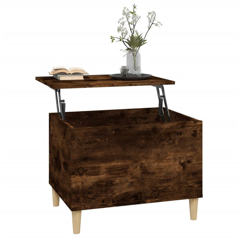 Coffee Table Smoked Oak 60x44.5x45 cm Engineered Wood Payday Deals