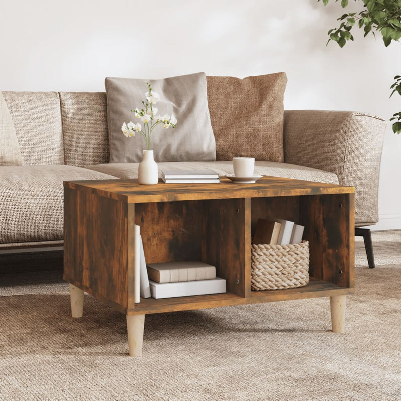 Coffee Table Smoked Oak 60x50x36.5 cm Engineered Wood Payday Deals