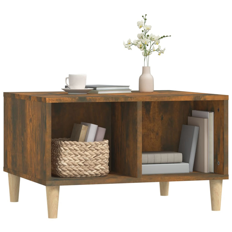 Coffee Table Smoked Oak 60x50x36.5 cm Engineered Wood Payday Deals