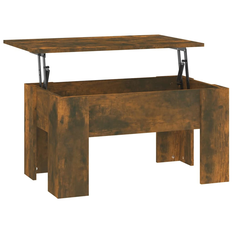 Coffee Table Smoked Oak 79x49x41 cm Engineered Wood Payday Deals
