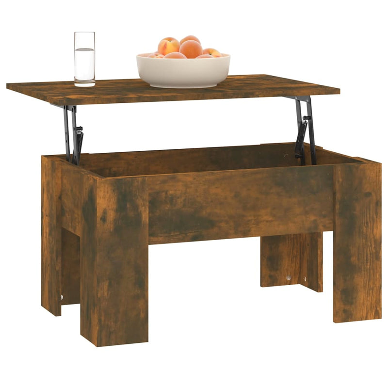 Coffee Table Smoked Oak 79x49x41 cm Engineered Wood Payday Deals