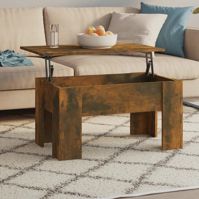 Coffee Table Smoked Oak 79x49x41 cm Engineered Wood Payday Deals