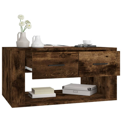 Coffee Table Smoked Oak 80x50x40 cm Engineered Wood Payday Deals
