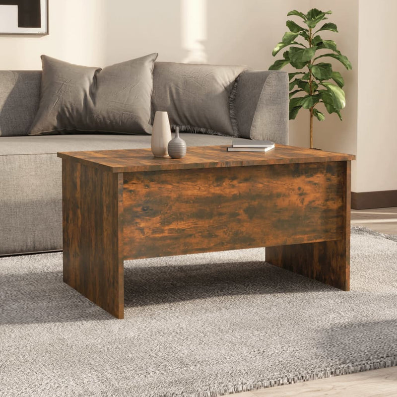 Coffee Table Smoked Oak 80x50x42.5 cm Engineered Wood Payday Deals