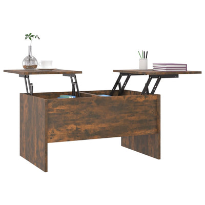 Coffee Table Smoked Oak 80x50x42.5 cm Engineered Wood Payday Deals