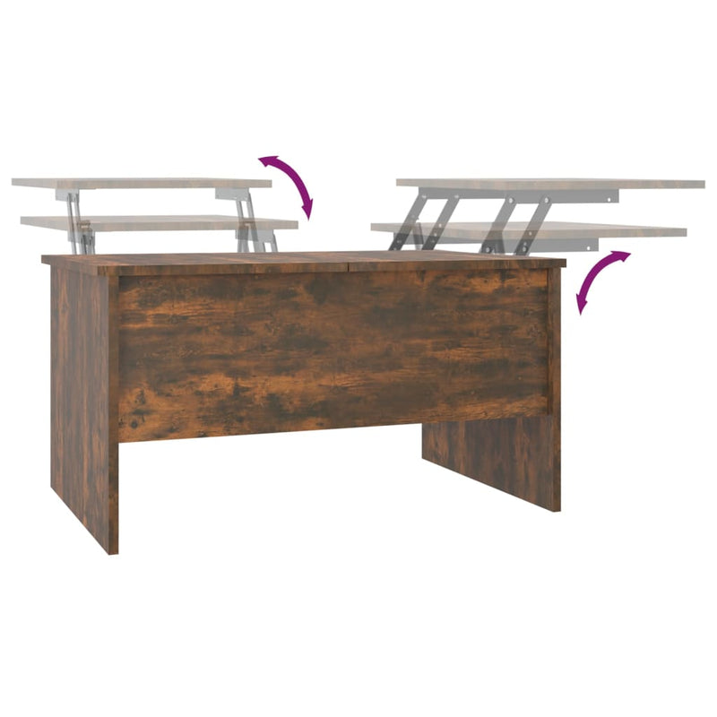 Coffee Table Smoked Oak 80x50x42.5 cm Engineered Wood Payday Deals