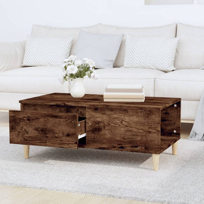 Coffee Table Smoked Oak 90x50x36.5 cm Engineered Wood Payday Deals