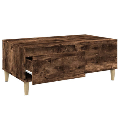 Coffee Table Smoked Oak 90x50x36.5 cm Engineered Wood Payday Deals