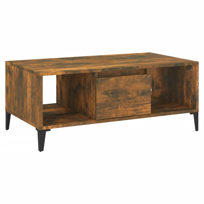 Coffee Table Smoked Oak 90x50x36.5 cm Engineered Wood Payday Deals