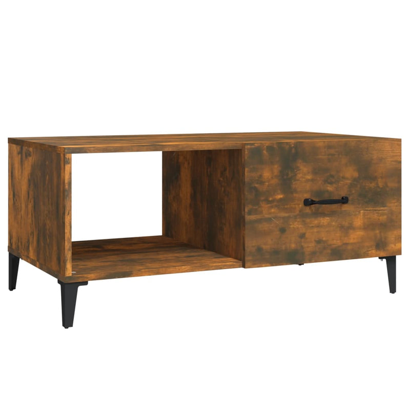 Coffee Table Smoked Oak 90x50x40 cm Engineered Wood Payday Deals