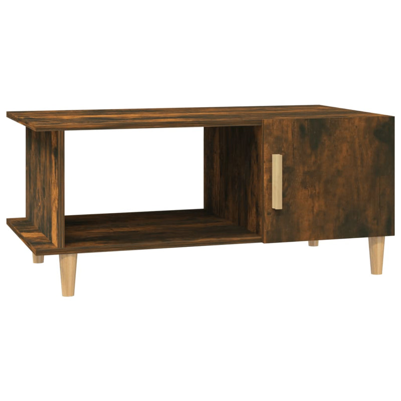 Coffee Table Smoked Oak 90x50x40 cm Engineered Wood Payday Deals