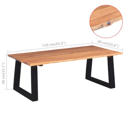 Coffee Table Solid Acacia Wood 110x60x40 cm Payday Deals