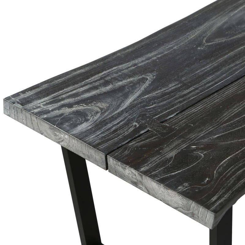 Coffee Table Solid Mindi Wood 102x56x41 cm Grey Payday Deals