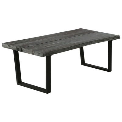 Coffee Table Solid Mindi Wood 102x56x41 cm Grey Payday Deals