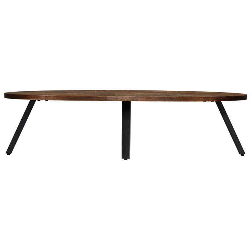 Coffee Table Solid Reclaimed Teak Oval 120x60x30 cm Payday Deals