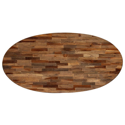 Coffee Table Solid Reclaimed Teak Oval 120x60x30 cm Payday Deals