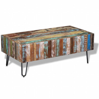 Coffee Table Solid Reclaimed Wood 100x50x38 cm Payday Deals