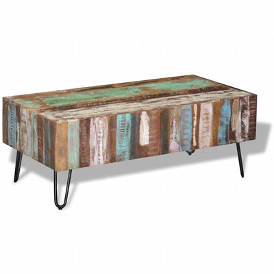 Coffee Table Solid Reclaimed Wood 100x50x38 cm Payday Deals