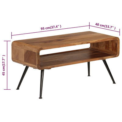 Coffee Table Solid Sheesham Wood 95x40x45 cm Payday Deals