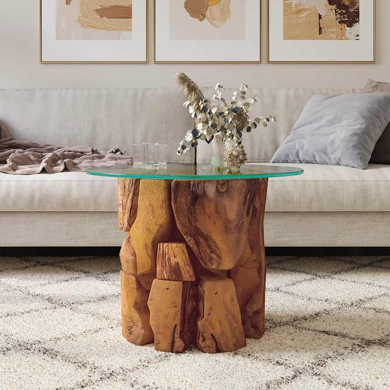 Coffee Table Solid Teak Driftwood 60 cm Payday Deals