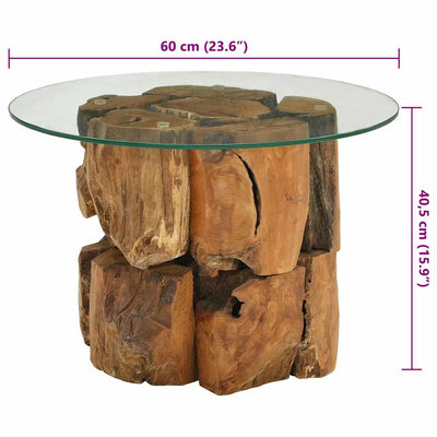 Coffee Table Solid Teak Driftwood 60 cm Payday Deals