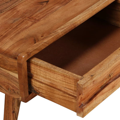 Coffee Table Solid Wood with Carved Drawer 100x50x40 cm Payday Deals