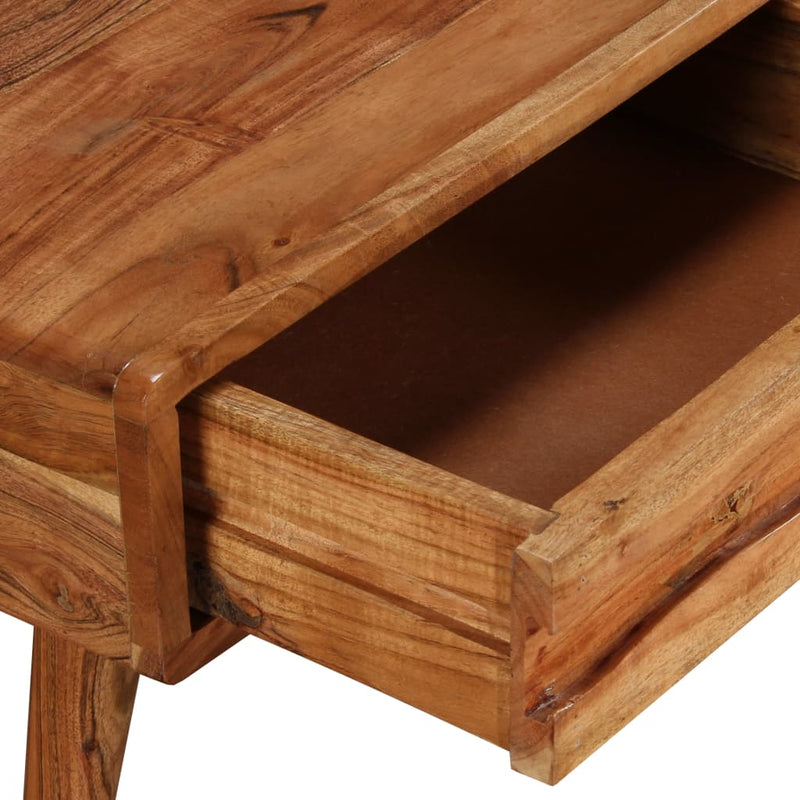 Coffee Table Solid Wood with Carved Drawer 100x50x40 cm Payday Deals