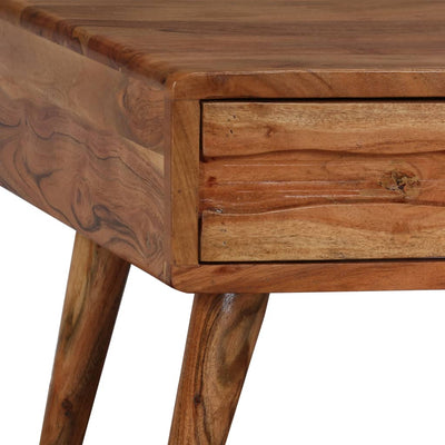 Coffee Table Solid Wood with Carved Drawer 100x50x40 cm Payday Deals