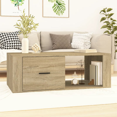 Coffee Table Sonoma Oak 100x50.5x35 cm Engineered Wood