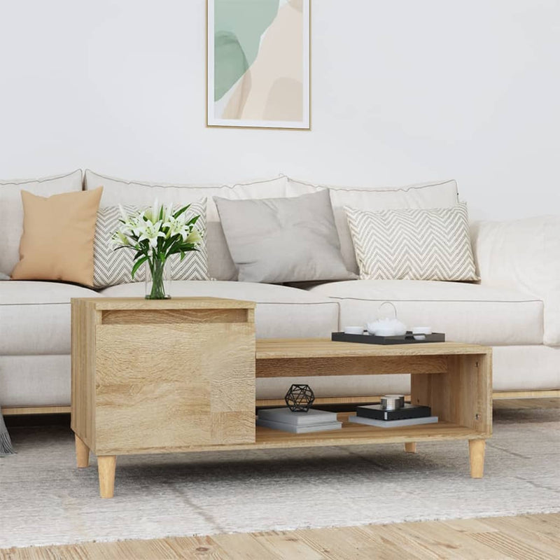 Coffee Table Sonoma Oak 100x50x45 cm Engineered Wood Payday Deals