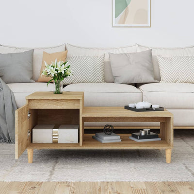 Coffee Table Sonoma Oak 100x50x45 cm Engineered Wood Payday Deals