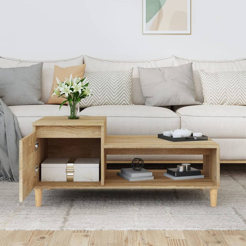 Coffee Table Sonoma Oak 100x50x45 cm Engineered Wood Payday Deals
