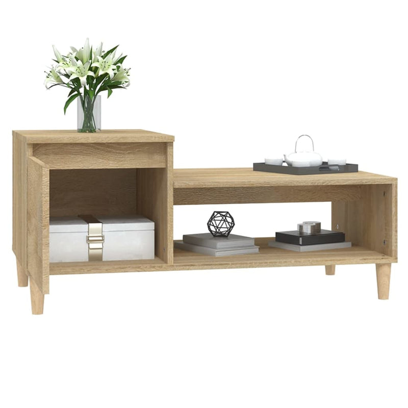 Coffee Table Sonoma Oak 100x50x45 cm Engineered Wood Payday Deals