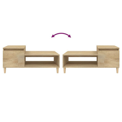 Coffee Table Sonoma Oak 100x50x45 cm Engineered Wood Payday Deals