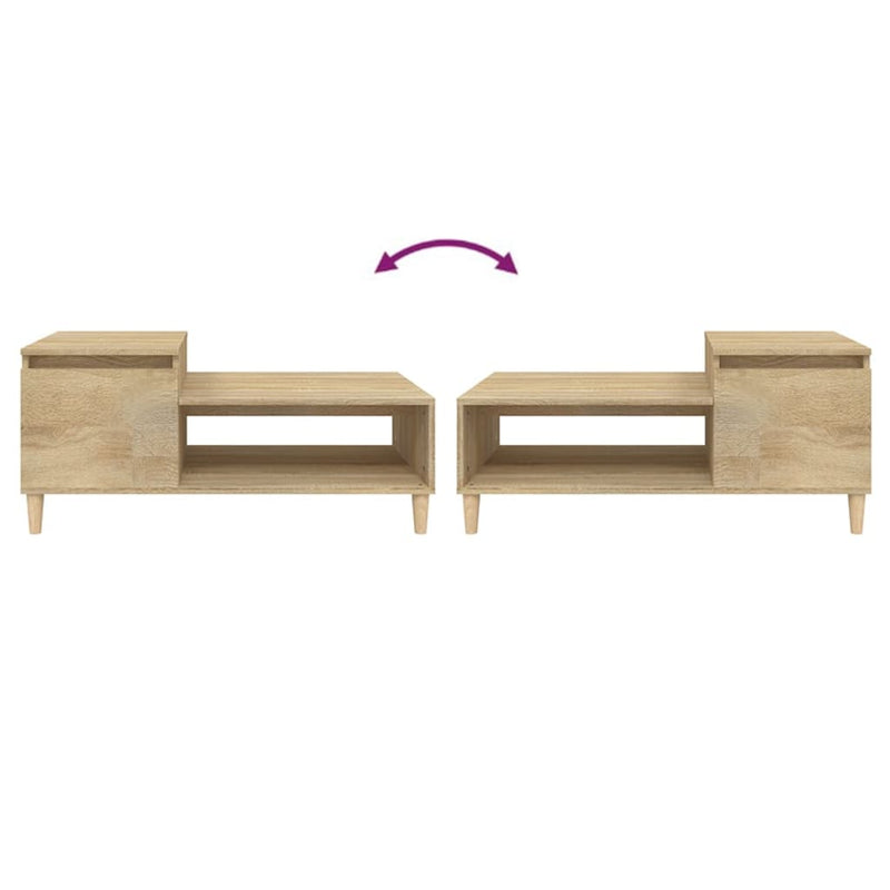 Coffee Table Sonoma Oak 100x50x45 cm Engineered Wood Payday Deals