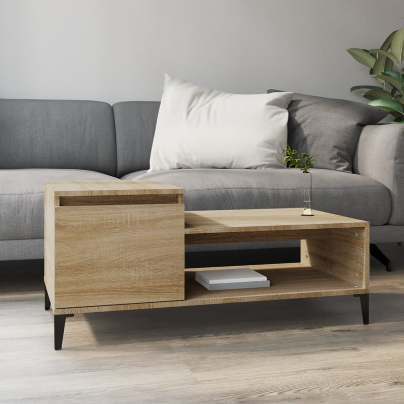 Coffee Table Sonoma Oak 100x50x45 cm Engineered Wood Payday Deals