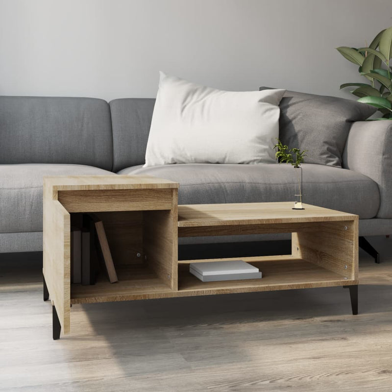 Coffee Table Sonoma Oak 100x50x45 cm Engineered Wood Payday Deals