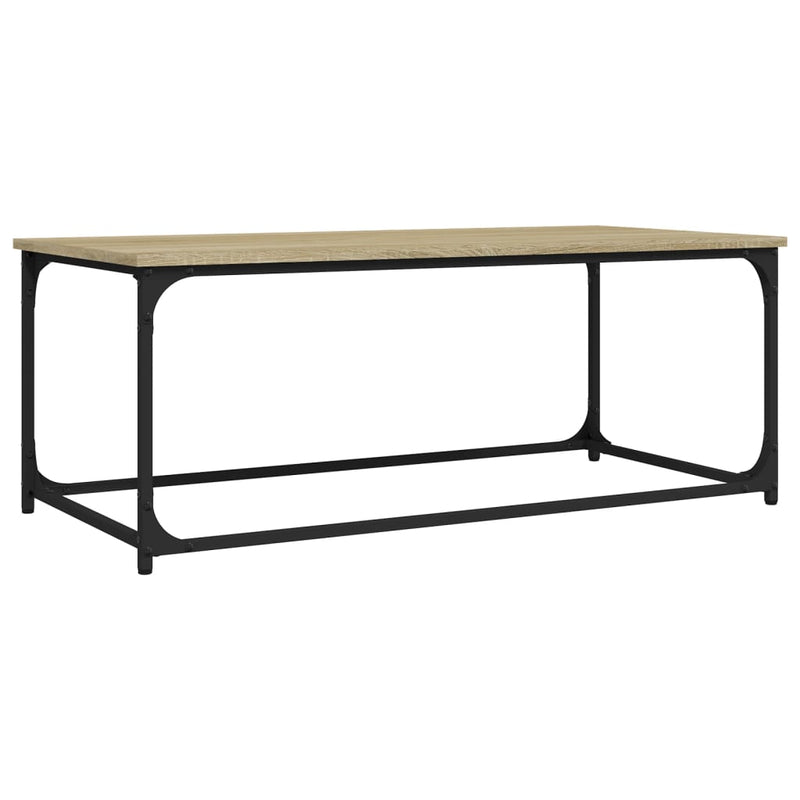 Coffee Table Sonoma Oak 102x50x40 cm Engineered Wood and Iron Payday Deals