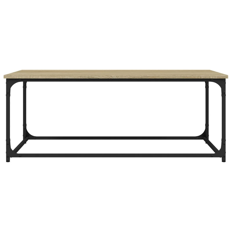 Coffee Table Sonoma Oak 102x50x40 cm Engineered Wood and Iron Payday Deals