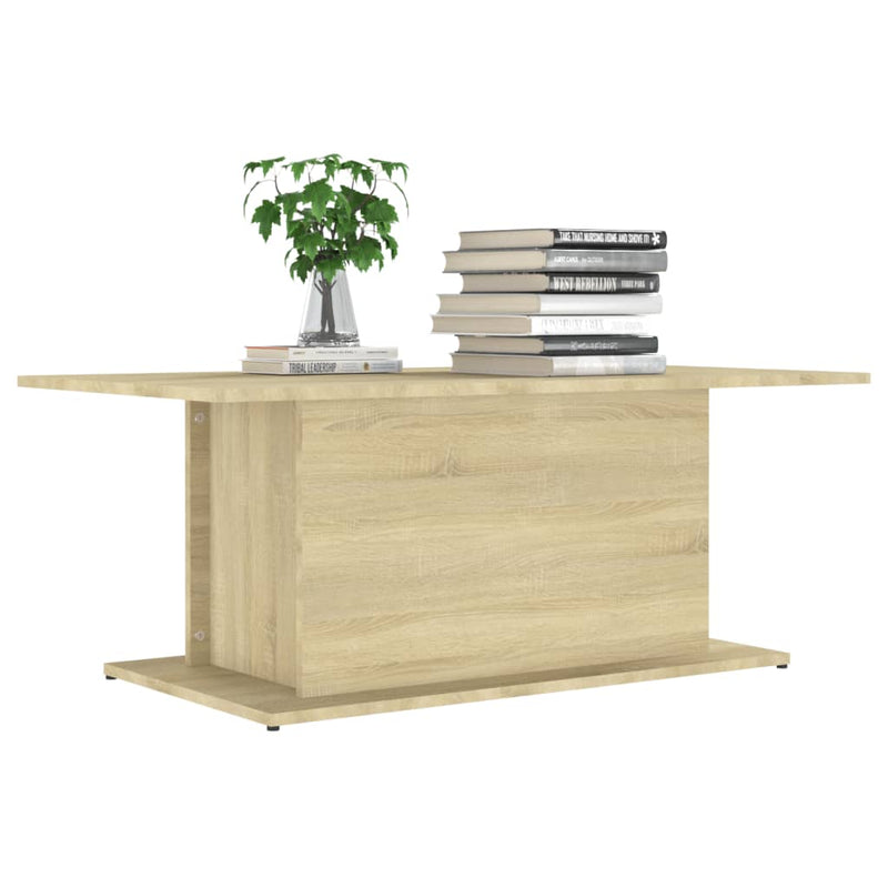 Coffee Table Sonoma Oak 102x55.5x40 cm Engineered Wood Payday Deals