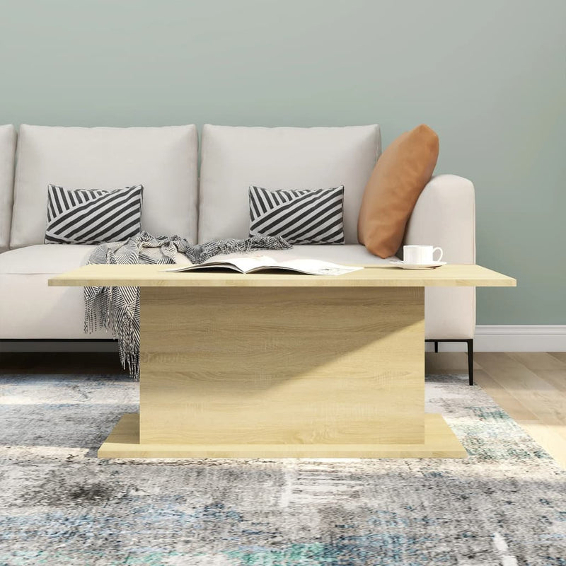 Coffee Table Sonoma Oak 102x55.5x40 cm Engineered Wood Payday Deals