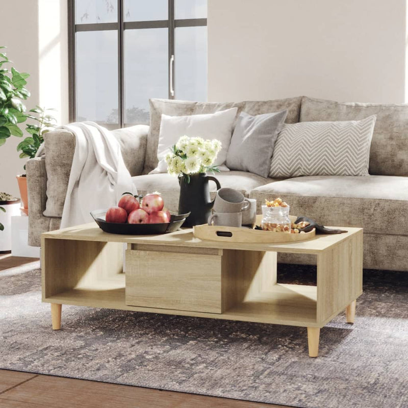 Coffee Table Sonoma Oak 103.5x60x35 cm Engineered Wood Payday Deals