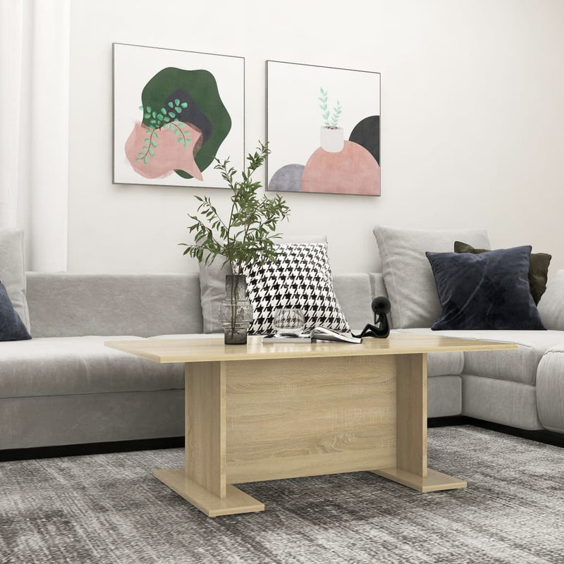 Coffee Table Sonoma Oak 103.5x60x40 cm Engineered Wood Payday Deals