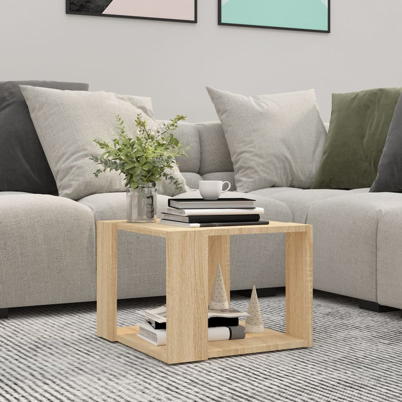Coffee Table Sonoma Oak 40x40x30 cm Engineered Wood Payday Deals