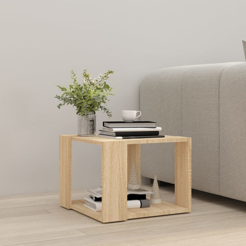 Coffee Table Sonoma Oak 40x40x30 cm Engineered Wood Payday Deals