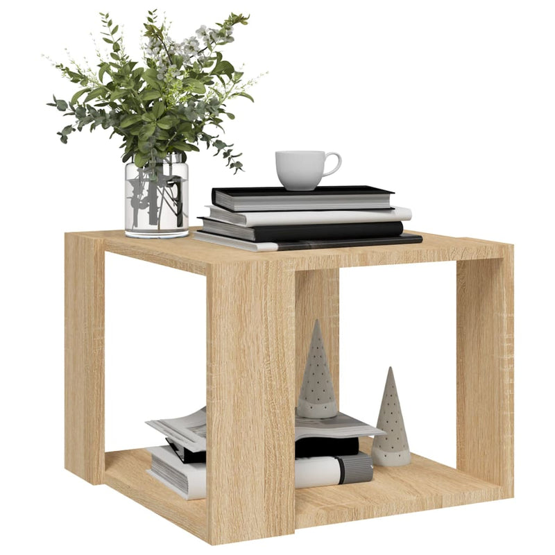 Coffee Table Sonoma Oak 40x40x30 cm Engineered Wood Payday Deals