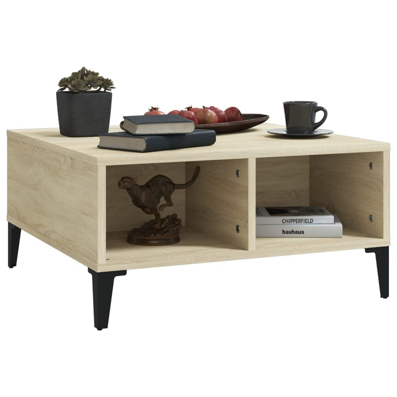 Coffee Table Sonoma Oak 60x60x30 cm Engineered Wood Payday Deals