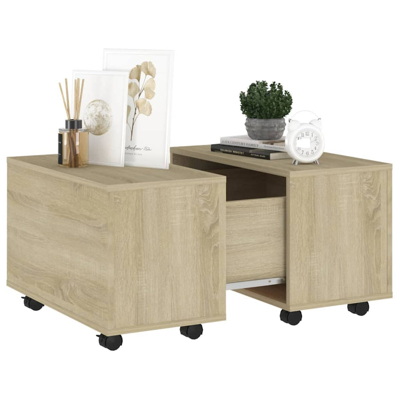 Coffee Table Sonoma Oak 60x60x38 cm Engineered Wood Payday Deals